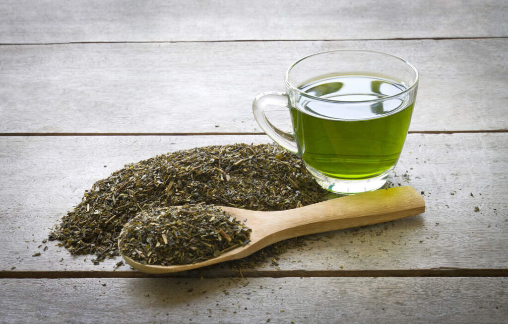 préparation du thé vert